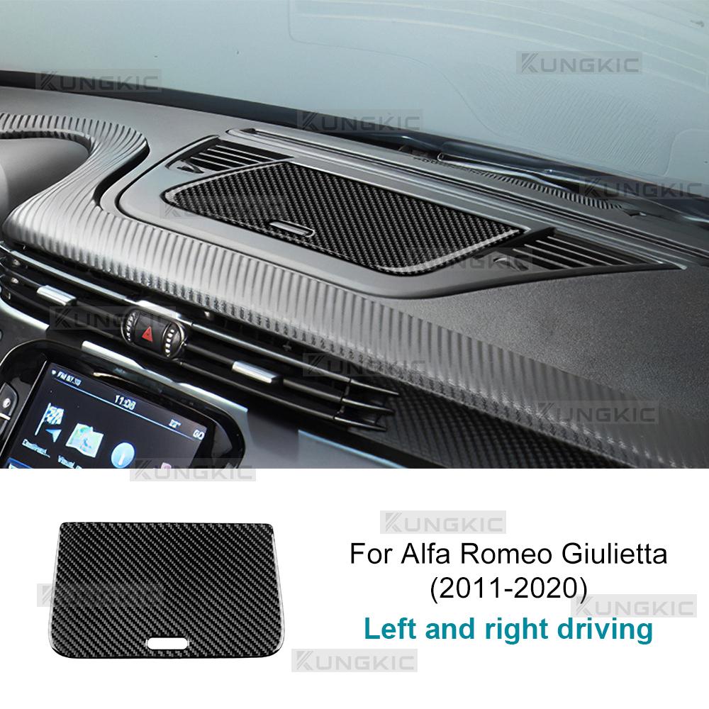 Car Instrument Center Storage For Alfa Romeo Giulietta 940 2011 2012 2013 2014 2015 2016-2020 Real Soft Carbon Fiber Sticker