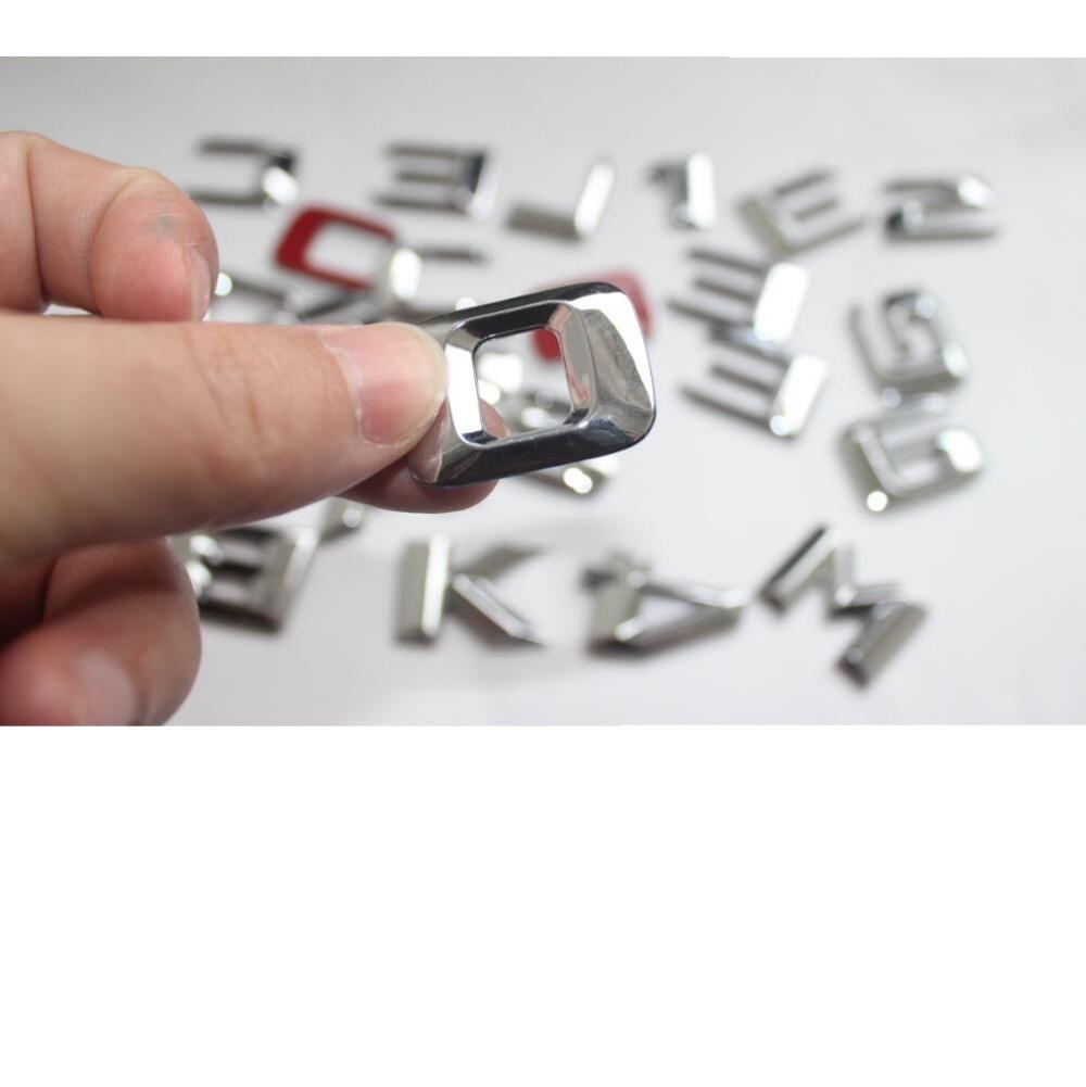 Chrome Silver Trunk 3D Letters Badge Emblems Sticker for Mercedes Benz R280 R300 R320 R350 R400 R500 R550 V8 BITURBO AMG 4MATIC
