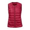 Plus-Size Women's Lightweight White Duck Down Vest for Middle-Aged and Elderly