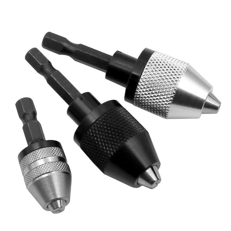 Self-Centering Electric Grinder Chuck with Three-Jaw Twist Drill Bits
