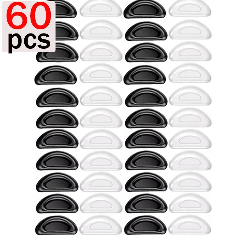 10/60pcs Glasses Nose Pads Adhesive Silicone Nose Pads Non-slip Transparent Nosepads for Glasses Eyeglasses Eyewear Accessories