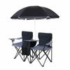 Folding Leisure Seat with Removable Canopy Double Camping Chair Beach