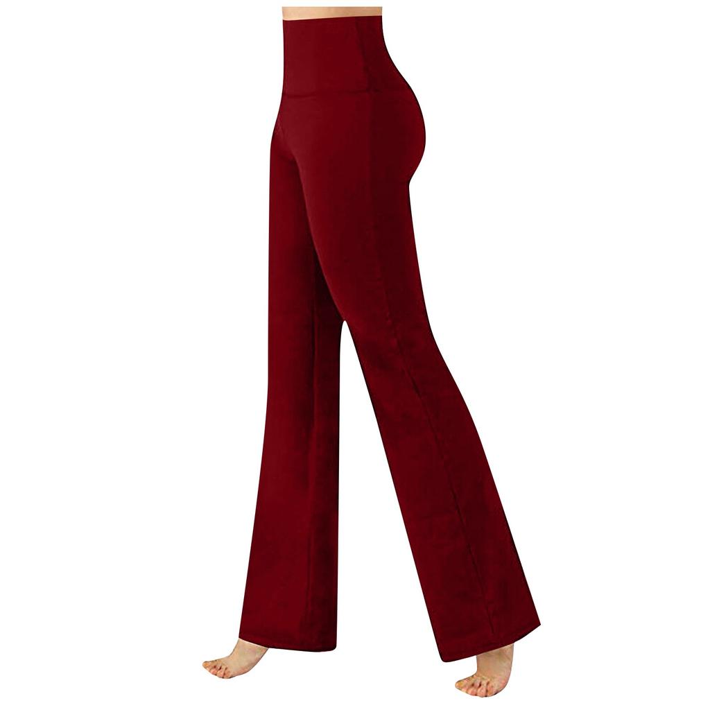 Pantaloni da yoga sportivi casual a gamba larga e vestibilità ampia da donna
