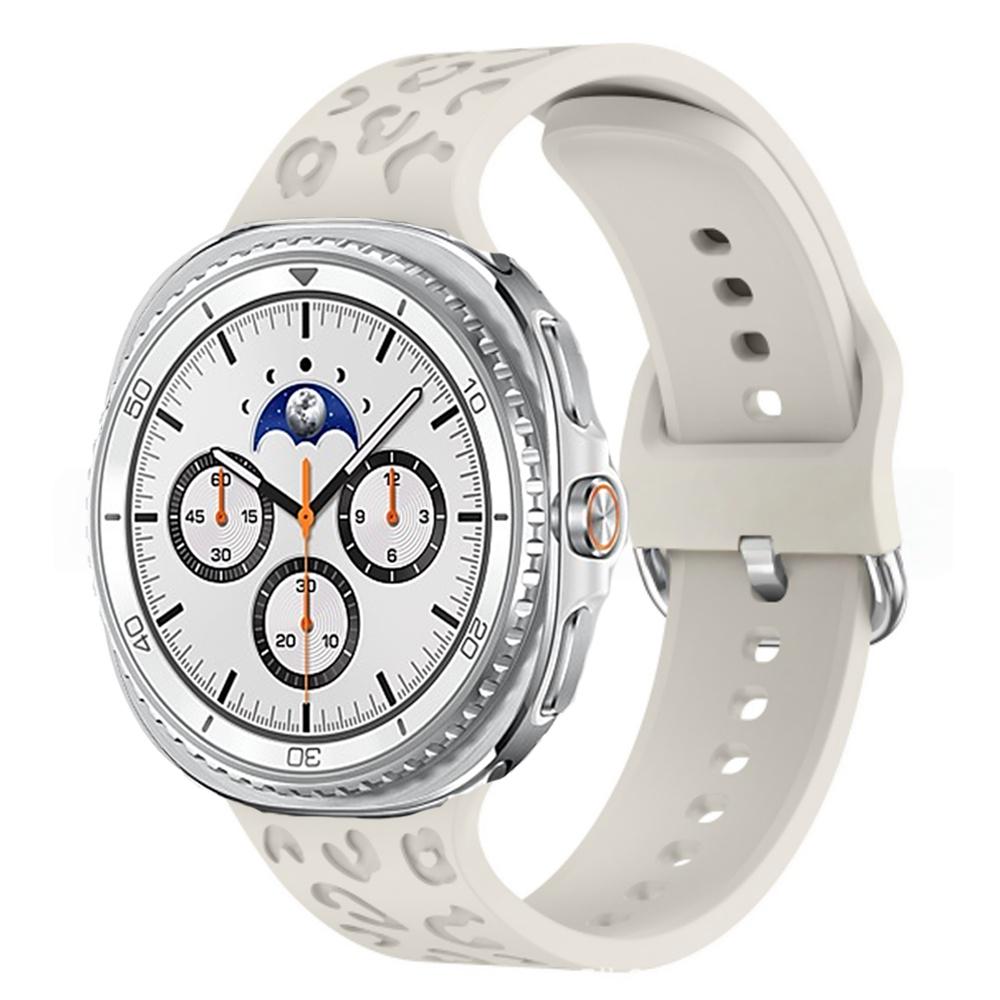 Engraved Band For Samsung Galaxy Watch 8 Classic 46mm Sport Silicone Leopard Loop Bracelet Correa Galaxy Watch 8 40mm/44mm Strap