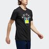 adidas Originals Oncourt Tee With Fun Print Logo Men Tops Black DT8110