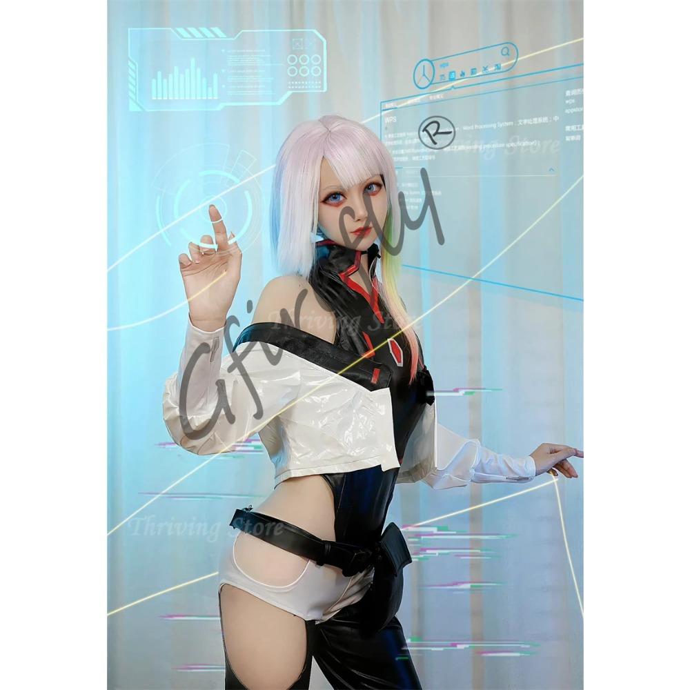 Lucy Cyberpunk Cosplay Anime Cyberpunk: Edgerunners Lucy Cosplay Kostüm Sexy Rollenspiel Lucy Uniform Perücke Halloween Party Anzüge