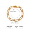 Minimalist Gold Plated Color Retention Neutral Thick Chain Handmade Plain Bracelet