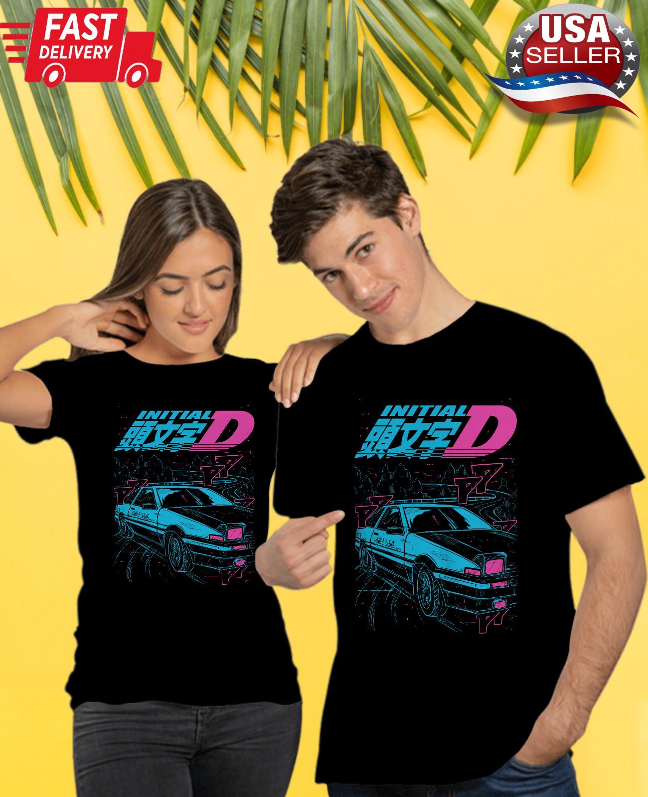 

Initial D Ицуки Фудзивара рубашка, Футболка Мужская Женская Топы Аниме Манга Фильм Унисекс Черная рубашка 2XL