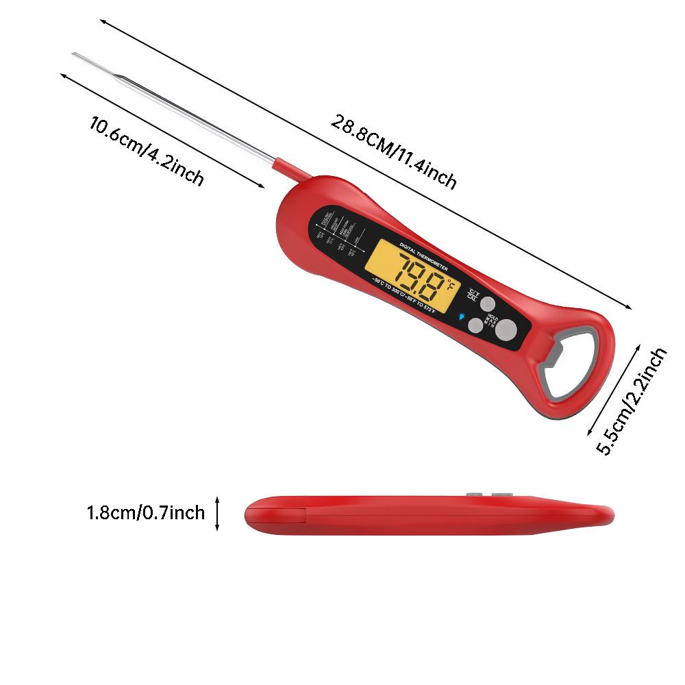 Vattentät Vikbar Elektronisk Mattermometer - Högtemperaturbeständig för Kök och Grillning