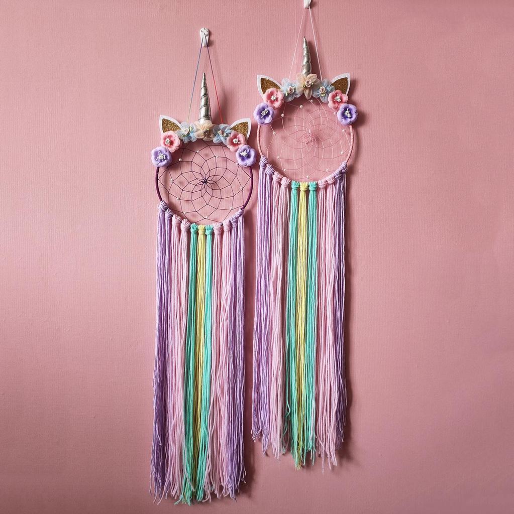 Ασημένιο Κέρατο Μονόκερου Διακοσμητικά Ονειροπαγίδας για Δωμάτια Κοριτσιών