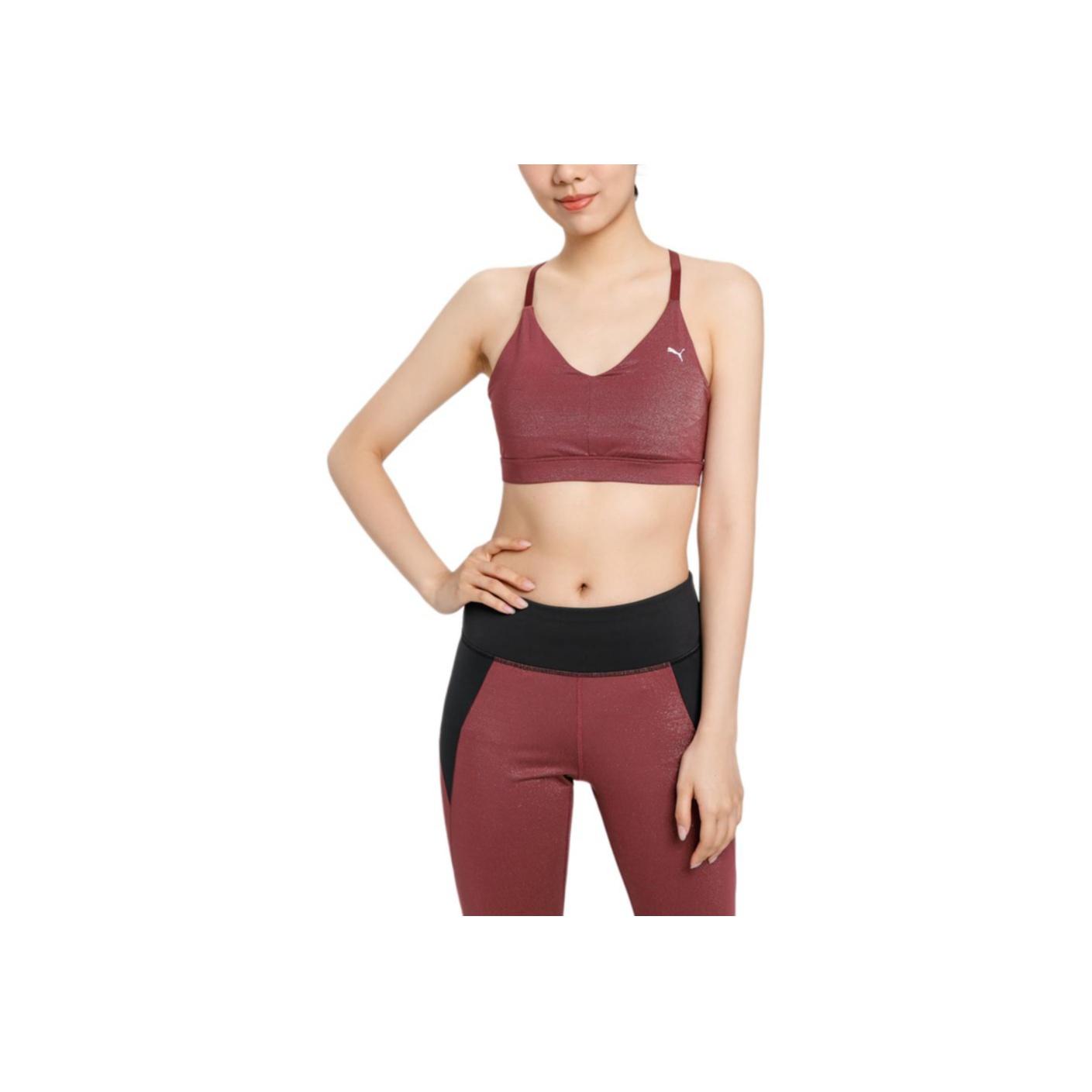 

Puma Дышащее освежающее йога фитнес впитывающее пот спортивное нижнее белье женское нижнее белье бордовое 519577-03 L
