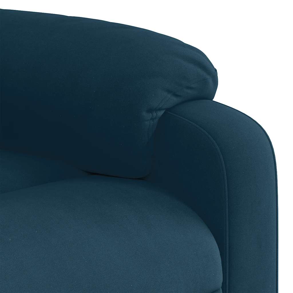 Recliner with Rising Assistance Blue Velvet