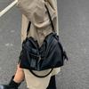 Medium-sized Motorcycle Shoulder Crossbody Bags For Women 2026 New Lychee Pattern Soft Vegan Leather Big Capacity Shopper Totes