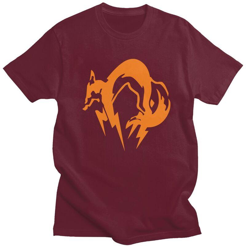 Custom Metal Gear Solid Fox Logo Tshirt for Men Short Sleeve Leisure T Shirt Video Game Tshirts Loose Fit 100 Cotton Tees Gift
