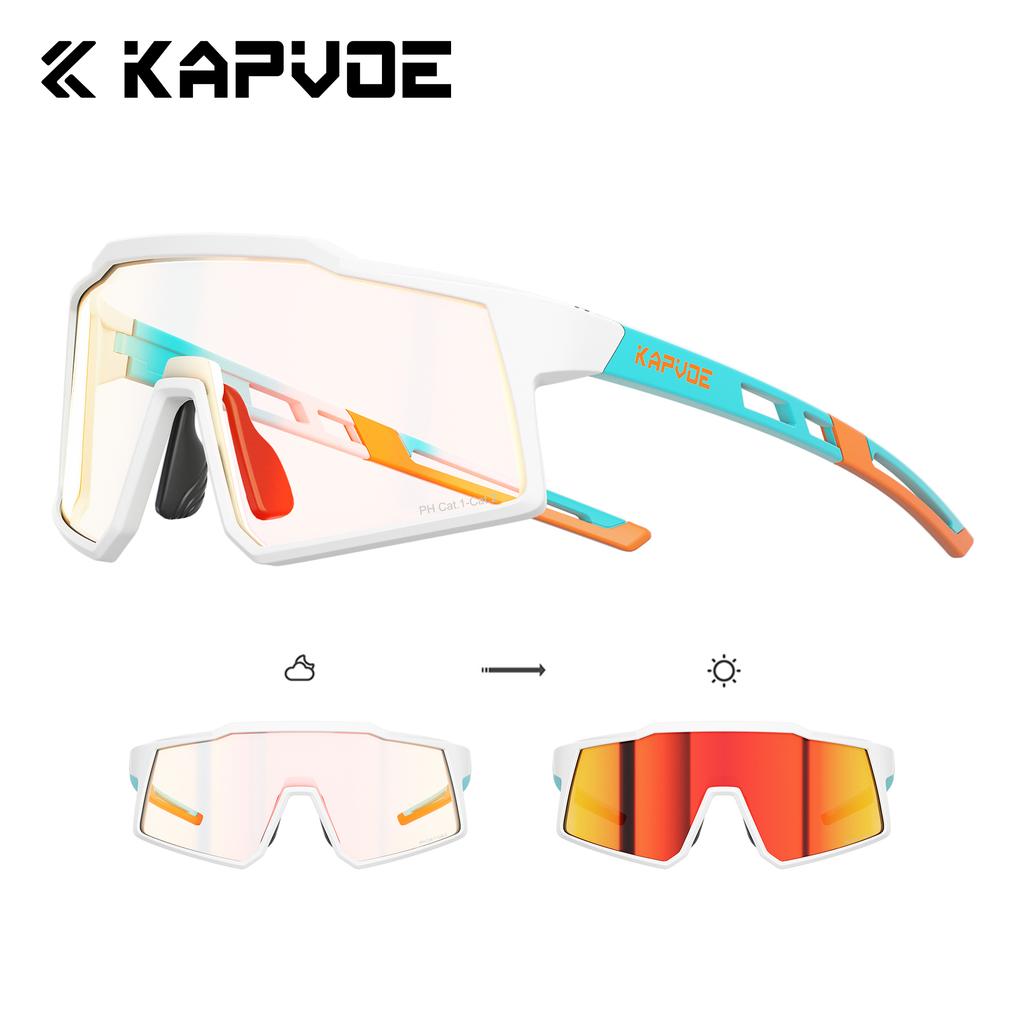 Kapvoe Kids Sports Sunglasses Photochromic Cycling Glasses Hiking Eyewear for Boys Girls Outdoor Baseball Goggles UV400 Running 7