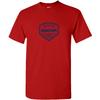 Made In Mississippi Badge- Hometown Pride State Short Sleeve T-Shirt - Red
