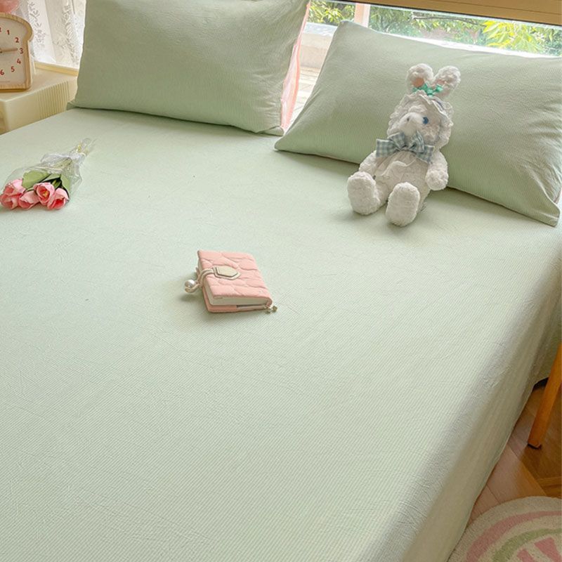 Ins Striped & Plaid Bed Sheet, Minimalist Bedding for Single Double Student Dorm and Home Use