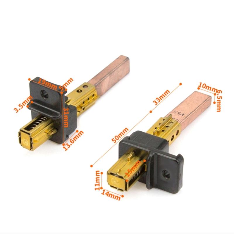 2 Pcs Replacement Carbon Brush Vacuum Cleaner Motor Parts Carbon Brush Suction Machine Water Suction Machine Motor Brush