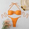 Xingcheng 2026 Sexy Solid Color European & American Two-Piece Bikini Swimwear for Women