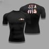 Men Compression Shirt Workout Quick Dry Uraraka Ochako Print Top Breathable Sweat Absorbing Tight Fit T-Shirt Sweat-Resistant