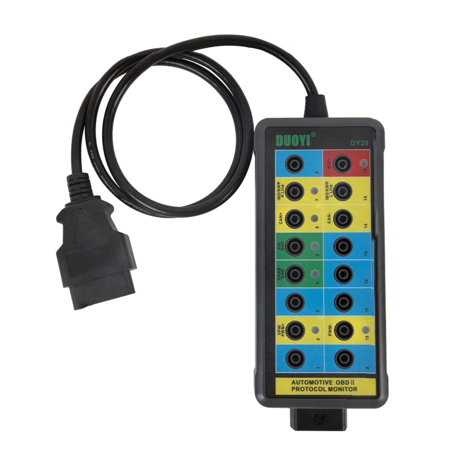 

DUOYI Car OBD2 Pinout Tester for OBD2 Protocol Communication Detection/ECU Tool Maintenance/Diagnosis/Programming/Coding