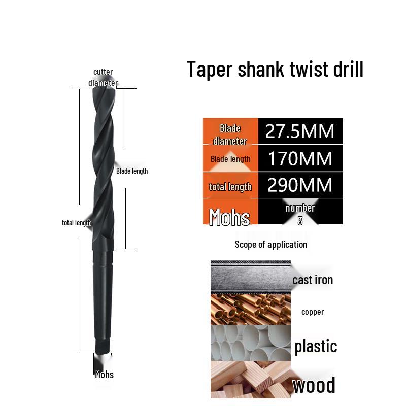 Mo's High-Strength Taper Shank Twist Drill for Iron and Steel