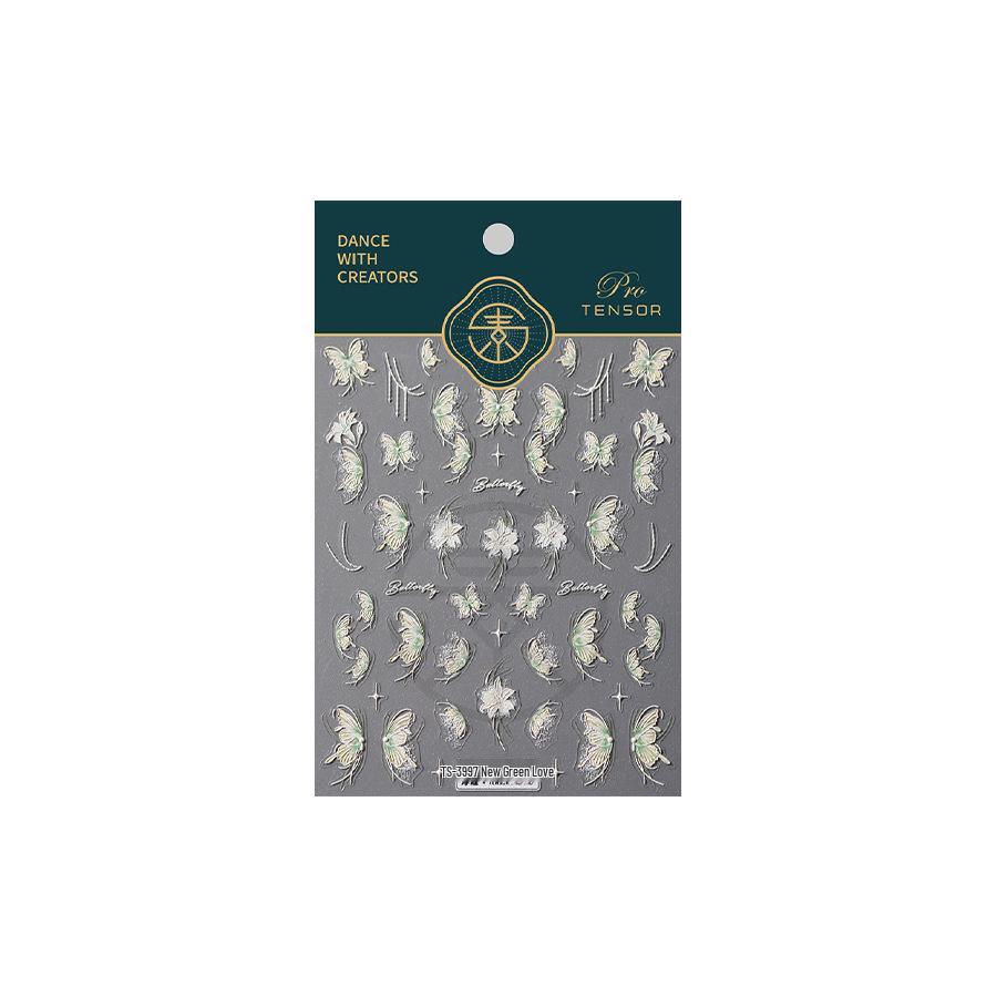 TENSOR Luxury Butterfly Glass Nail Stickers - M-885