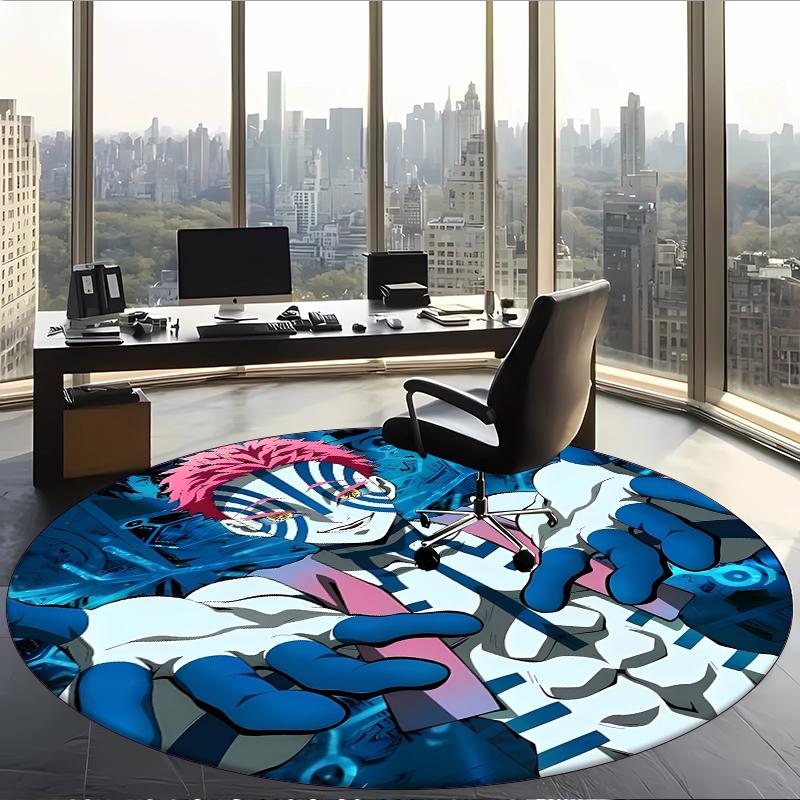 Uccisore di demoni (1) Tappeto Rotondo per Ufficio Tappeto Decorativo per Pavimento per Ufficio Camera da Letto Soggiorno e Spazio Domestico