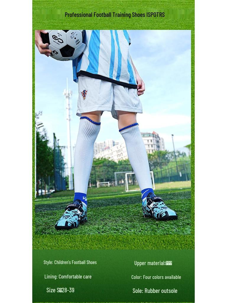 Scarpe da Calcio TF Borchiate per Uomo, Donna e Bambini - Scarpe da Calcio Pro per Erba Sintetica per Studenti delle Elementari