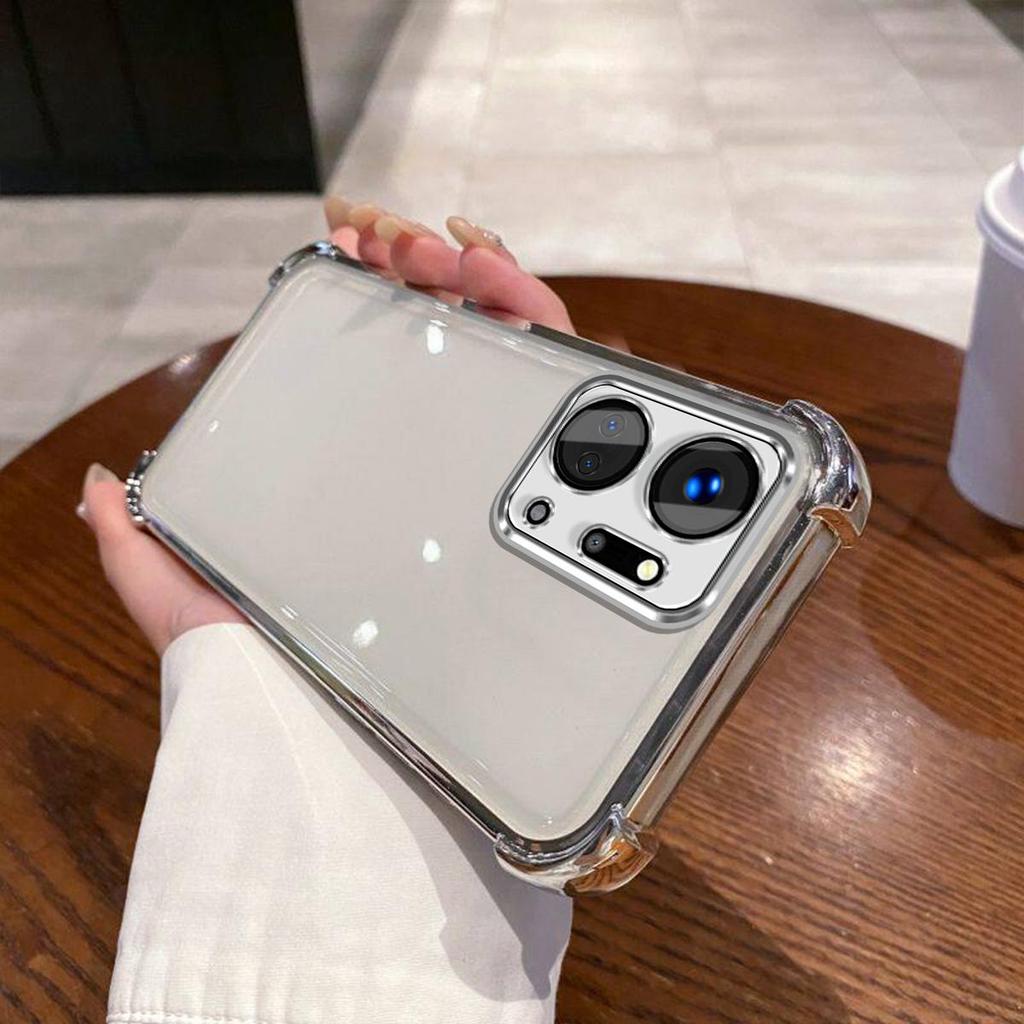 Case for HONOR X7a Electroplated Color Border Clear Phone Casing Cover