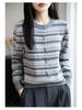 2025 Women's Retro Fair Isle Jacquard Knit Wool Cardigan with Round Neck - New Christmas Design