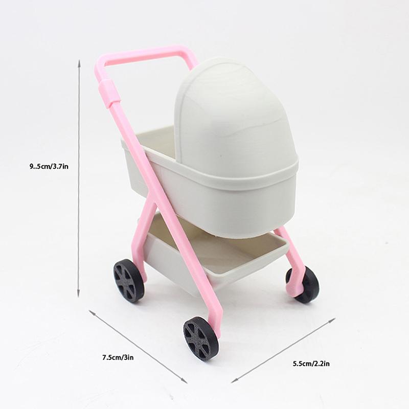 

1:12 кукольных детских колясок, имитация мини-люльки для малышей, декор для коляски, аксессуары, игрушки серый