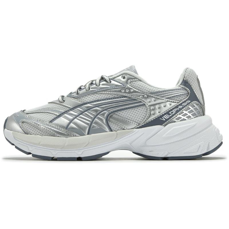 PUMA VELOPHASIS 406204 Платформенные папины кроссовки в стиле Y2K 42 серебряный серый