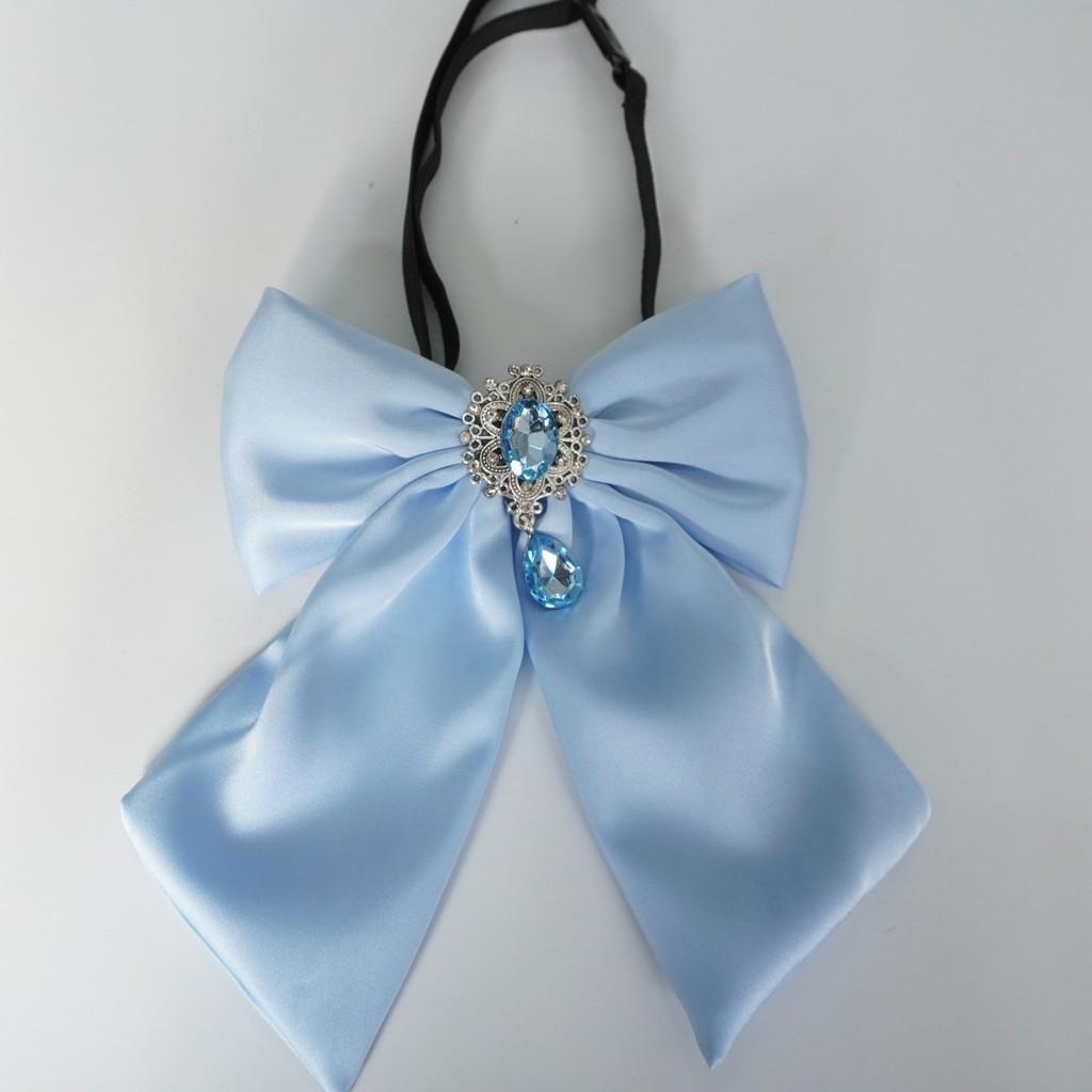 Jk Uniform Satin Bow Tie With Spliced Lace For Adult Fashion Accessories