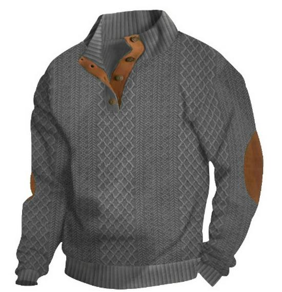 Men's Stand Collar Long Sleeve Casual Outdoor Stripe Hoodie - European Size (Spring/Autumn 2025)