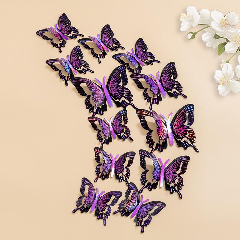 3D Realistic Double-Layer Butterfly Wall Stickers for Home Décor