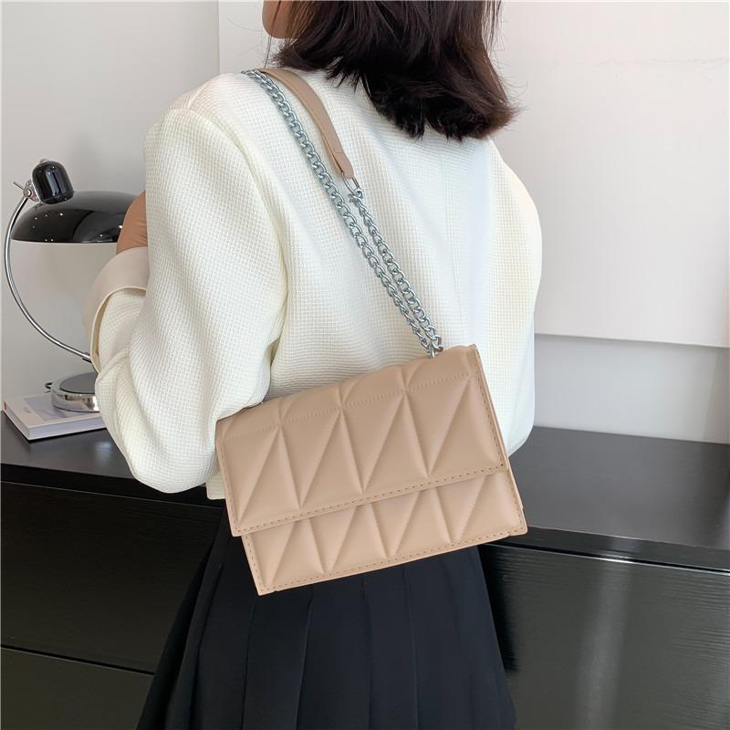 Women's bag pu small square bag new women's bag simple fashion chain messenger bag
