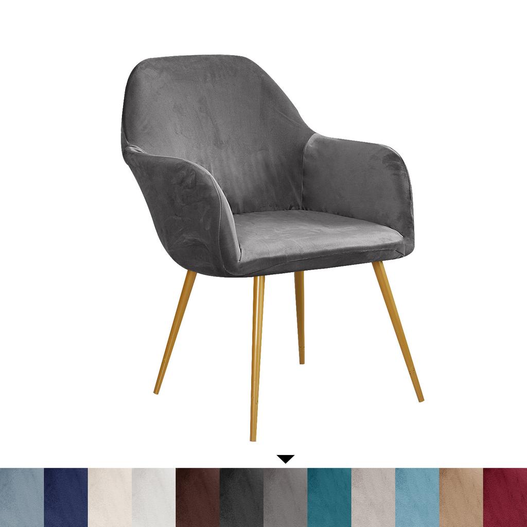 1/2/3 Pcs Bar High Arm Chair Cover Elastic Velvet  Chair Seat Covers Washable Dining Chair Slipcovers Office Chair Covers