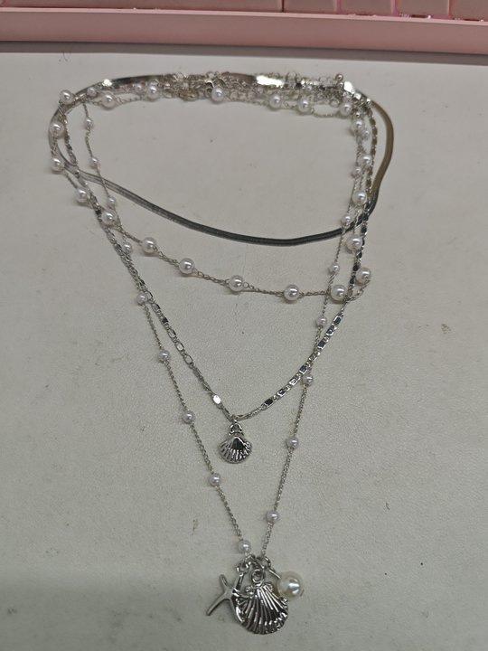 

Жемчужная подвеска в виде раковины морской звезды, многослойное ожерелье, темпераментная цепочка для ключицы, индивидуальные высококлассные нишевые украшения