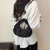 Foreign Trade Women's Bag 2025 New Korean Version Fashion Pleated Handbag Ins Internet Celebrity Rivet Trend Messenger Dumpling Bag