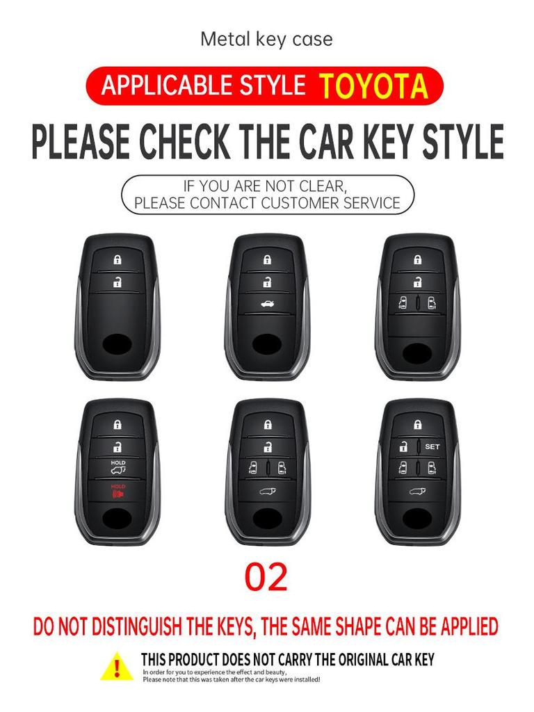 Toyota Schlüsselabdeckung für Camry, Corolla, Levin, Avalon, RAV4, Wildlander, Cupra und Prado