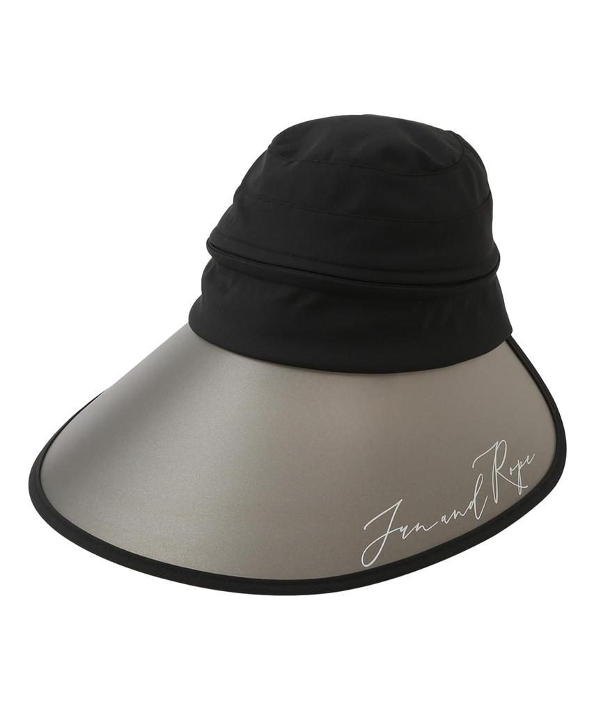 Jun & Rope 2-Way UV Self-Hat (Wide Brim) for Women ERU45020 Black Maine (01)