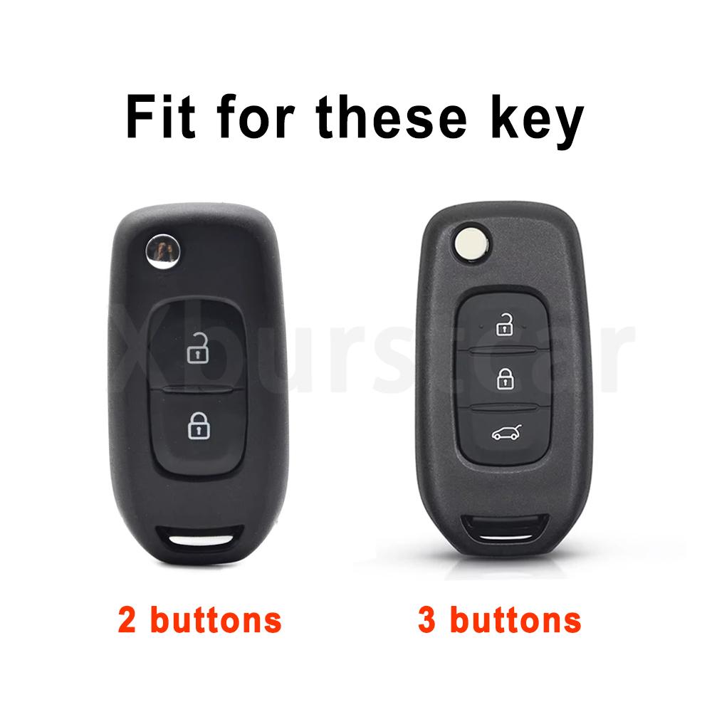Tpu Remote Flip Key Case Fob Shell Cover Holder For Renault Kadjar Captur Symbol Koleos Megane 2/3 Buttons