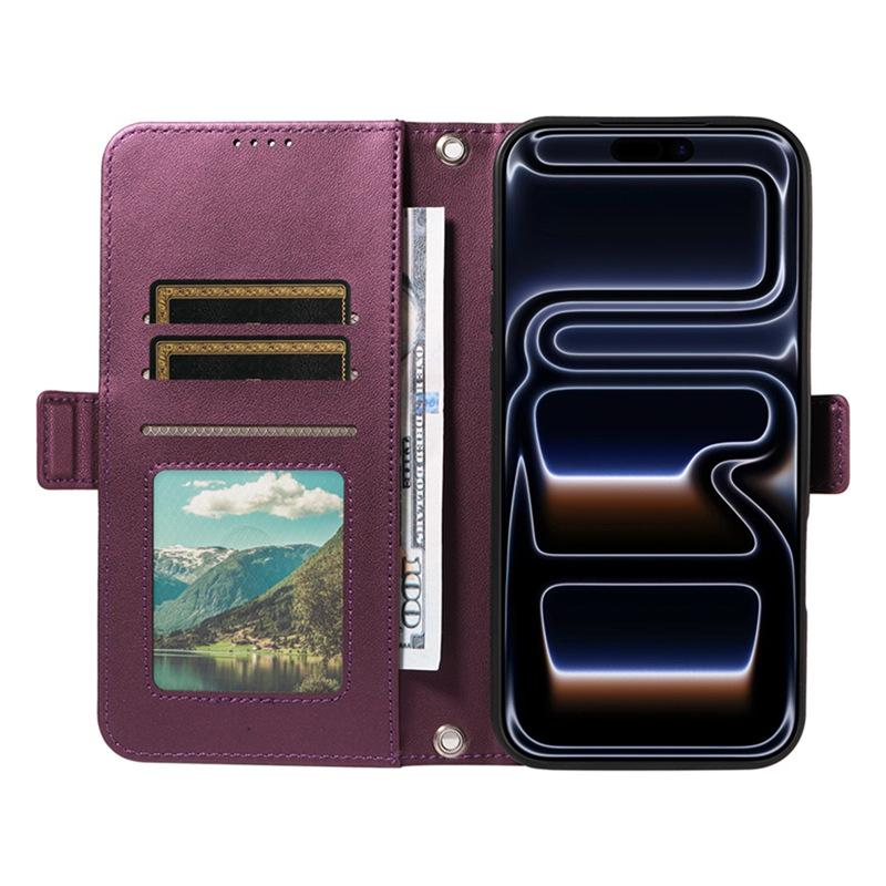 Suitable for Samsung S26 Ultra flip phone case with card slot, A37 5G diamond-studded starry sky protective case