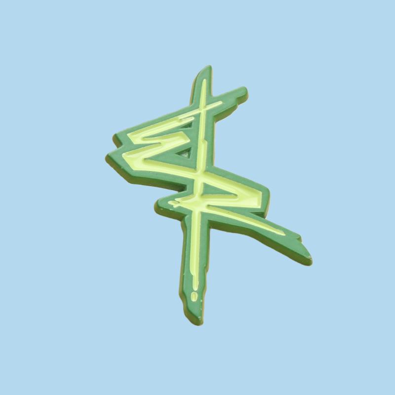 1Pcs Sci-Fi Anime Lapel Pin Creative Green Punk Edgerunners Logo Badge Peripheral Fans Gift Cosplay Collect Souvenirs