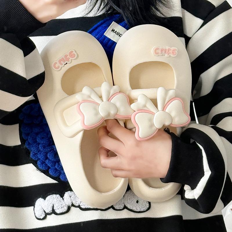 Warm edge cute hole shoes women's summer student home wear non-slip thick-soled soft-soled Mary Jane bag head drag