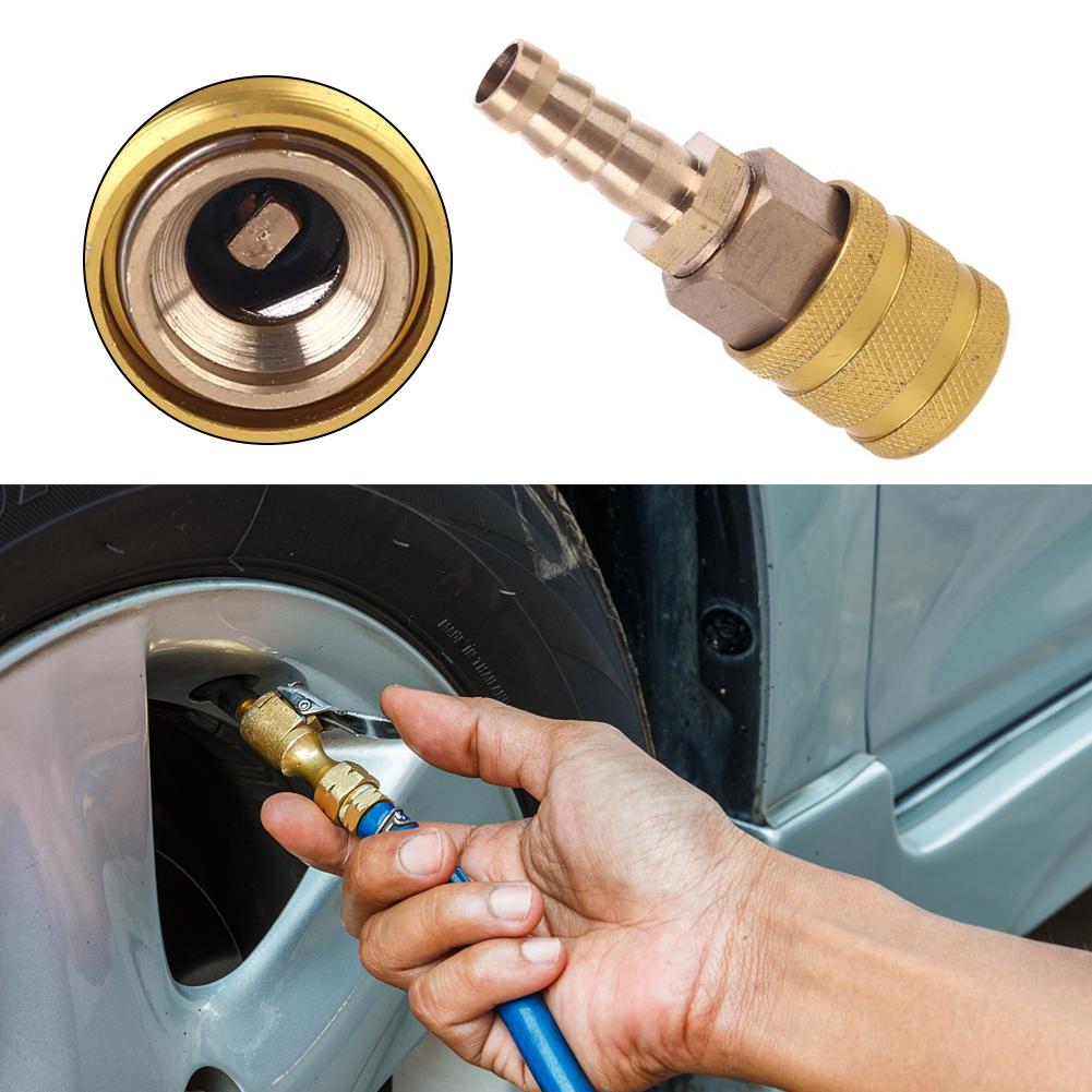 8mm Tire Valve Inflation Joint Brass Pump Adapter Quick Connector Conversion Accessories for Bicycle Motorcycle Car Tire Filling