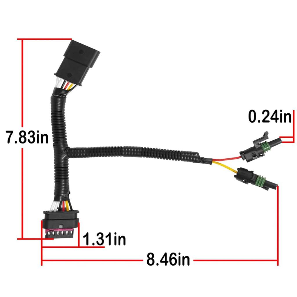 97109-0925 Daytime Running Light DRL Adapter Wiring Harness for 2018-2023 Jeep Wrangler JL & Gladiator JT