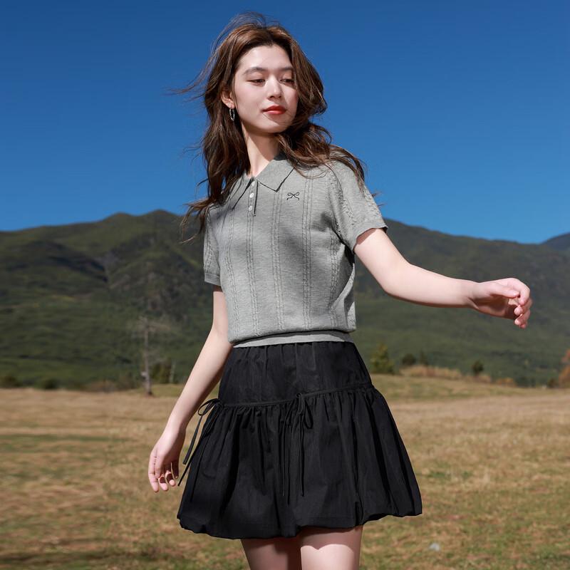 Sancai Plus Size High Waist A-Line Mini Skirt