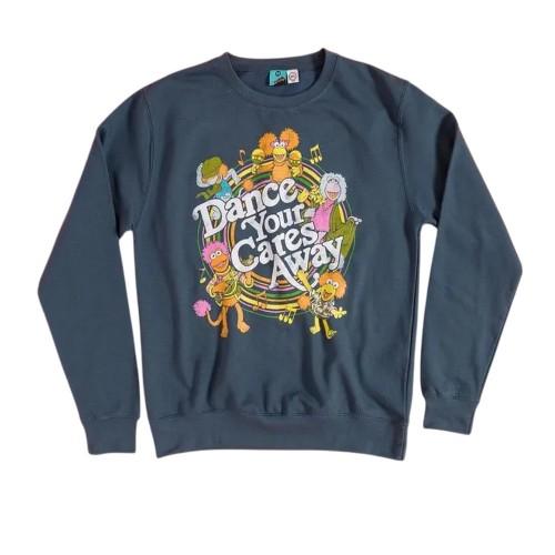 Fraggle Rock Unisex Adult Dance Your Cares Away Swirl Sweatshirt
